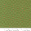 Image of Poinsettia and Pear Argyle Evergreen quilting cotton fabric by Sherri & Chelsi for Moda Fabrics. Features diamonds on a green background. Cute Little Fabric Shop.