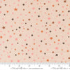 Image of Purrs and Boos Stars Moonbeam quilting cotton fabric by Elena Amo for Moda Fabrics. Features stars on a cream background. Cute Little Fabric Shop.