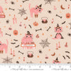 Image of Purrs and Boos Cats Moonbeam quilting cotton fabric by Elena Amo for Moda Fabrics. Features cats and halloween icons on a cream background. Cute Little Fabric Shop.