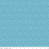 Image of Kipling Gardens Ellington Blue quilting cotton fabric by Lily Ashbury for Riley Blake Designs. Features flowers on a blue background. Cute Little Fabric Shop.
