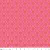 Image of Kipling Gardens Fariweather Hot Pink quilting cotton fabric by Lily Ashbury for Riley Blake Designs. Features flowers on a pink background. Cute Little Fabric Shop.