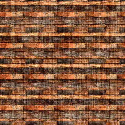Image of Canyonlands Wood Brown quilting cotton fabric by Morris Creative Group for QT Fabrics. Features printed wood texture on a brown background. Cute Little Fabric Shop.