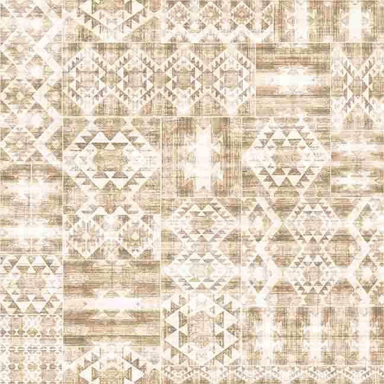 Image of Canyonlands Southwest Blanket Tonal Tan quilting cotton fabric by Morris Creative Group for QT Fabrics. Features a geometric pattern on a cream background. Cute Little Fabric Shop.
