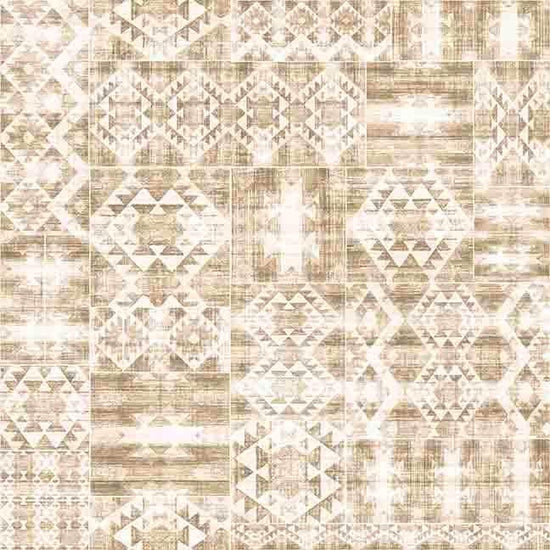 Image of Canyonlands Southwest Blanket Tonal Tan quilting cotton fabric by Morris Creative Group for QT Fabrics. Features a geometric pattern on a cream background. Cute Little Fabric Shop.