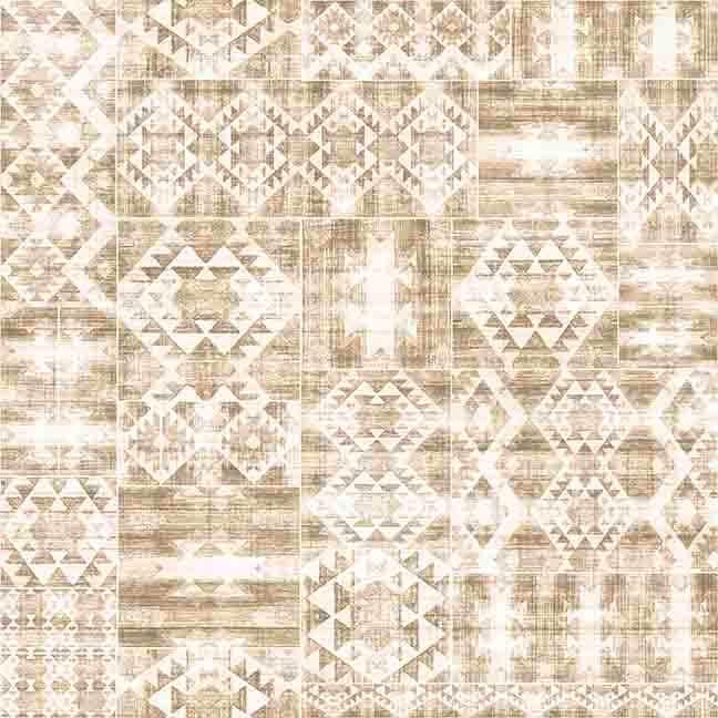 Image of Canyonlands Southwest Blanket Tonal Tan quilting cotton fabric by Morris Creative Group for QT Fabrics. Features a geometric pattern on a cream background. Cute Little Fabric Shop.
