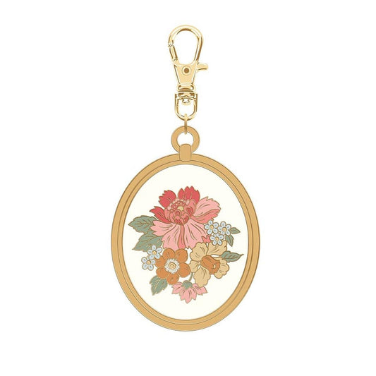 SALE Jane Austen Floral Enamel Charm Flower Zipper Pull - ST-50197 - Riley Blake Keychain Official Licensed Product