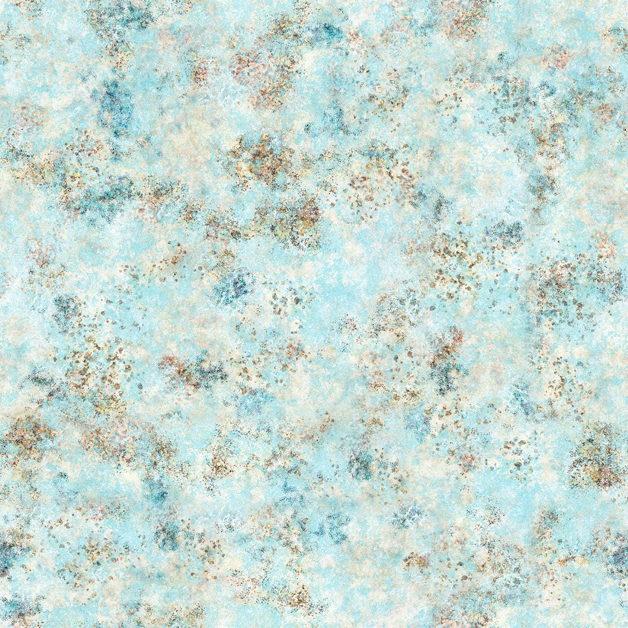 Image of Nauticus Mottled Texture Light Aqua quilting cotton fabric by Morris Creative Group for QT Fabrics. Features printed texture on a light blue background. Cute Little Fabric Shop.