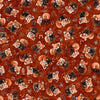 Image of Pandaland Panda Toss Brick quilting cotton fabric by Morris Creative Group for QT Fabrics. Features pandas on a red background. Cute Little Fabric Shop.