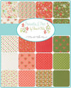 Poinsettia and Pear Mini Charm Pack Floral Fabric - 37710MC - 42-Piece Precut - Moda Fabrics Quilting Cotton Fabric