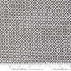 Image of True Love Checkmate Twilight quilting cotton fabric by Lella Boutique for Moda Fabrics. Features a geometric pattern on a blue background. Cute Little Fabric Shop.