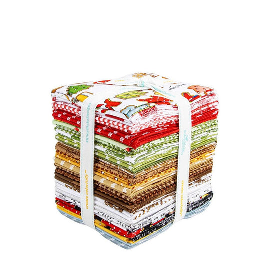 Gingerbread Fat Quarter Bundle Christmas Fabric - FQ-17840-33 - 33-Piece Precut - Riley Blake Quilting Cotton Fabric