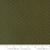 Image of Joyful Gatherings II Leaf Sprig Evergreen quilting cotton fabric by Primitive Gatherings for Moda Fabrics. Features leaves on a green background. Cute Little Fabric Shop.