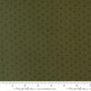 Image of Joyful Gatherings II Leaf Sprig Evergreen quilting cotton fabric by Primitive Gatherings for Moda Fabrics. Features leaves on a green background. Cute Little Fabric Shop.