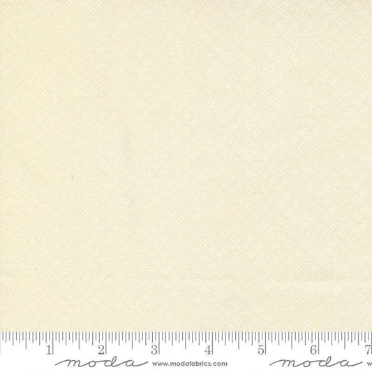Image of Joyful Gatherings II Six Pack Dot Cream White quilting cotton fabric by Primitive Gatherings for Moda Fabrics. Features dots on a cream background. Cute Little Fabric Shop.