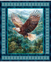Skyward Eagle Panel Multi Blue Bird Fabric - 32004 - QT Fabrics Quilting Cotton Fabric