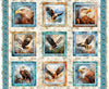 Skyward Eagle Picture Patches Panel Oatmeal Cream Bird Fabric - 32005 - QT Fabrics Quilting Cotton Fabric