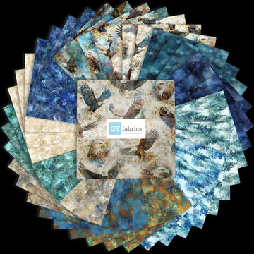 Skyward Layer Cake Printed Texture Fabric - 10SQ SKYW 6PKN - 42-Piece Precut - QT Fabrics Quilting Cotton Fabric