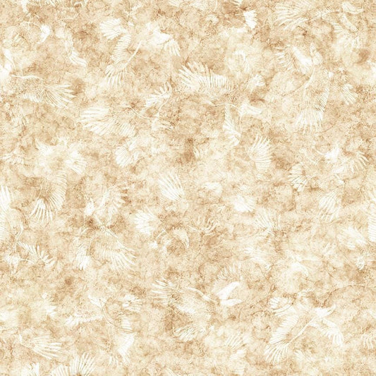 Image of Skyward Eagle Tonal Tan quilting cotton fabric by Morris Creative Group for QT Fabrics. Features printed texture on a cream background. Cute Little Fabric Shop.