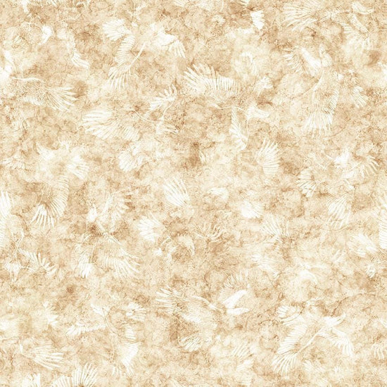 Image of Skyward Eagle Tonal Tan quilting cotton fabric by Morris Creative Group for QT Fabrics. Features printed texture on a cream background. Cute Little Fabric Shop.