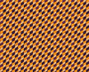 Image of Ghost Tales Check Geo Orange quilting cotton fabric by Michael Zindell for QT Fabrics. Features a geometric pattern on an orange background. Cute Little Fabric Shop.