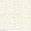 Image of Tangled Gardens Vines Cream quilting cotton fabric by Diane Labombarbe for Riley Blake Designs. Features leaves on a white background. Cute Little Fabric Shop.