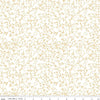 Image of Tangled Gardens Vines Cream quilting cotton fabric by Diane Labombarbe for Riley Blake Designs. Features leaves on a white background. Cute Little Fabric Shop.