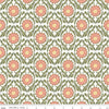 Image of Tangled Gardens Medallions Cream quilting cotton fabric by Diane Labombarbe for Riley Blake Designs. Features flowers on a white background. Cute Little Fabric Shop.