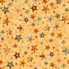 Image of A Haunting We Will Go Stars & Moon Light Orange quilting cotton fabric by Morris Creative Group for QT Fabrics. Features stars and moons on an orange background. Cute Little Fabric Shop.