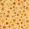Image of A Haunting We Will Go Stars & Moon Light Orange quilting cotton fabric by Morris Creative Group for QT Fabrics. Features stars and moons on an orange background. Cute Little Fabric Shop.
