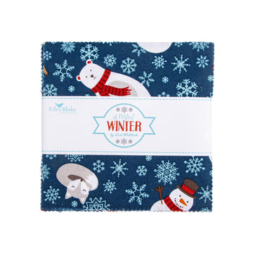 A Perfect Winter 5" Stacker Christmas Fabric - 5-17990-42 - 42-Piece Precut - Riley Blake Quilting Cotton Fabric