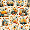Image of Harvest Hollow Pumpkin Patch Cream quilting cotton fabric by Morris Creative Group for QT Fabrics. Features pumpkins on a cream background. Cute Little Fabric Shop.