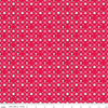 Image of Chasing Rainbows Cute as a Bug Fruit Punch quilting cotton fabric by Leslie Ryan for Riley Blake Designs. Features flowers on a red background. Cute Little Fabric Shop.