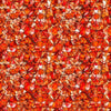 Image of Lumenique Mosaic Blender Tomato quilting cotton fabric by Dan Morris for QT Fabrics. Features a printed stained glass pattern on a red background. Cute Little Fabric Shop.