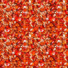 Image of Lumenique Mosaic Blender Tomato quilting cotton fabric by Dan Morris for QT Fabrics. Features a printed stained glass pattern on a red background. Cute Little Fabric Shop.