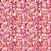 Image of Lumenique Mosaic Blender Pink quilting cotton fabric by Dan Morris for QT Fabrics. Features a printed stained glass pattern on a pink background. Cute Little Fabric Shop.
