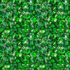 Image of Lumenique Mosaic Blender Green quilting cotton fabric by Dan Morris for QT Fabrics. Features a printed stained glass pattern on a green background. Cute Little Fabric Shop.