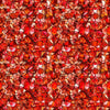 Image of Lumenique Mosaic Blender Red quilting cotton fabric by Dan Morris for QT Fabrics. Features a printed stained glass pattern on a red background. Cute Little Fabric Shop.