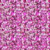 Image of Lumenique Mosaic Blender Hot Pink quilting cotton fabric by Dan Morris for QT Fabrics. Features a printed stained glass pattern on a pink background. Cute Little Fabric Shop.