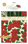 Poinsettias at Christmas 10" Stacker Floral Fabric - 10-17630-42 - 42-pieces Precut - Riley Blake Quilting Cotton Fabric