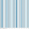 Image of Sunshine & Dandelions Stripes Blue quilting cotton fabric by Traci Reed for Riley Blake Designs. Features stripes on a blue background. Cute Little Fabric Shop.