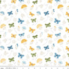 Image of Sunshine & Dandelions Butterflies Cloud quilting cotton fabric by Traci Reed for Riley Blake Designs. Features butterflies on a white background. Cute Little Fabric Shop.