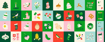 Merry Happy Panel Lollipop Green Christmas Fabric - RS3105 - Moda Fabrics Quilting Cotton Fabric