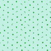 Image of Merry Happy Christmas Confetti Mint quilting cotton fabric by Kimberly Kight of Ruby Star Society for Moda Fabrics. Features christmas icons on a green background. Cute Little Fabric Shop.
