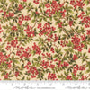 Image of Merry Manor 2025 Hollyberry Cream quilting cotton fabric by Moda for Moda Fabrics. Features berries on a cream background. Cute Little Fabric Shop.
