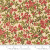 Image of Merry Manor 2025 Hollyberry Cream quilting cotton fabric by Moda for Moda Fabrics. Features berries on a cream background. Cute Little Fabric Shop.