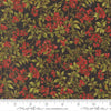 Image of Merry Manor 2025 Hollyberry Ebony quilting cotton fabric by Moda for Moda Fabrics. Features berries on a black background. Cute Little Fabric Shop.