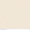 Image of Baked With Love Grandma's Pearl Marigold quilting cotton fabric by Lori Holt for Riley Blake Designs. Features circles on a cream background. Cute Little Fabric Shop.