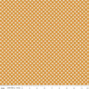 Image of Baked With Love Gathering Spice quilting cotton fabric by Lori Holt for Riley Blake Designs. Features leaves on an orange background. Cute Little Fabric Shop.
