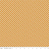 Image of Baked With Love Gathering Spice quilting cotton fabric by Lori Holt for Riley Blake Designs. Features leaves on an orange background. Cute Little Fabric Shop.