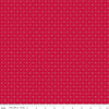 Image of Baked With Love Leftovers Schoolhouse quilting cotton fabric by Lori Holt for Riley Blake Designs. Features dots on a red background. Cute Little Fabric Shop.
